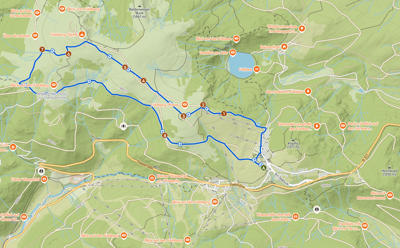 Karte der Tour